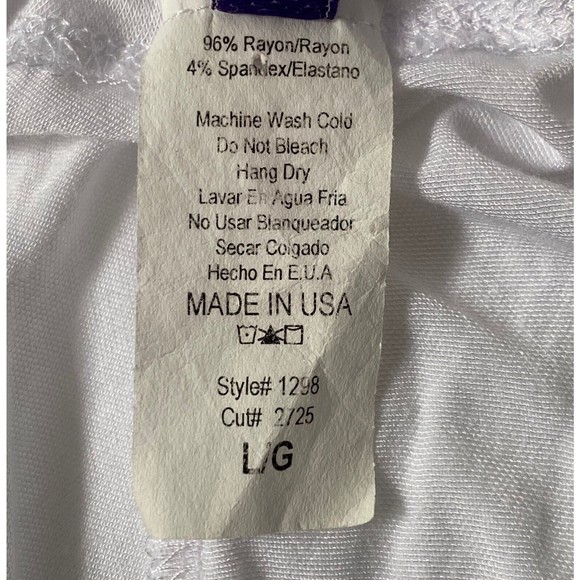 Eien Tank Top Large White Asymmetrical Back Slit Low Cowl Neckline - Picture 4 of 9